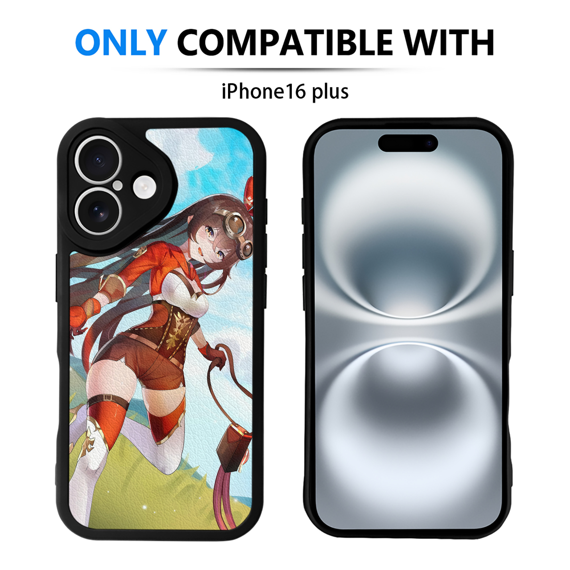 げんし神 genshin 【iPhone 16シリーズ対応】シリコンスマホケース（レザー調） 材質：シリコン